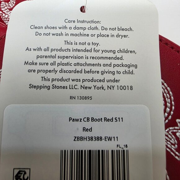 Pawz Cowboy Western Boots Little & Big Boys Zipper Closure Embroidered Detail - Picture 13 of 13